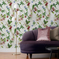 Paoletti Figaro Botanical Printed Wallpaper, White