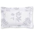 Bianca Botanical Floral Print 100% Cotton Oxford Pillowcase, White/Blue