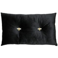 Paoletti Bumble Jewelled Velvet Filled Boudoir Cushion, 30 x 50 Cm