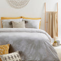 Furn Anise Mandala Boho Print Reversible Duvet Cover Set,Grey, Single