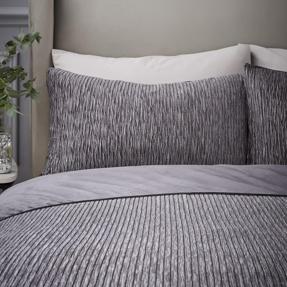 Catherine Lansfield Allure Sparkle Textured Duvet Cover Set