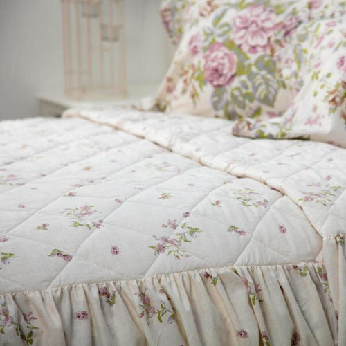 Belledorm Rose Boutique Country Dreams Floral Quilted Fitted Bedspread, Multi, Single