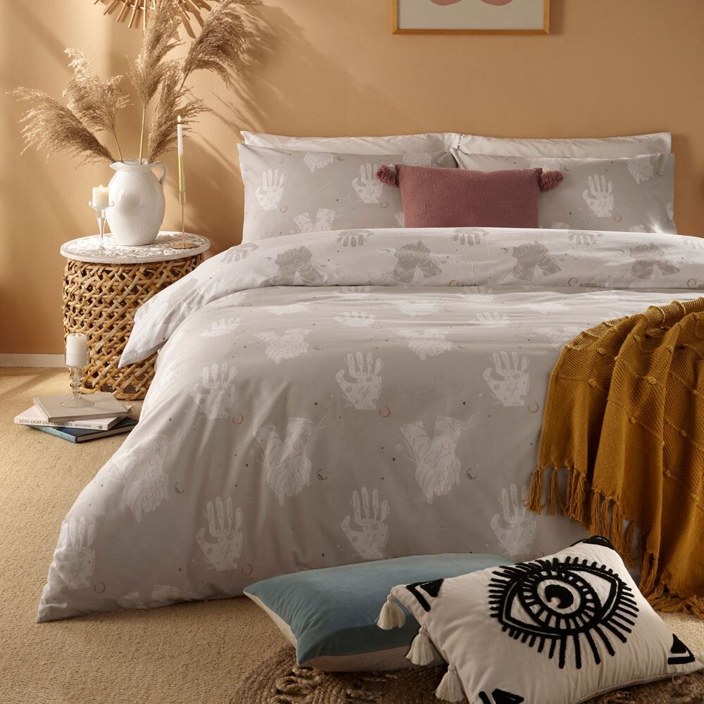Furn Be Kind Multi Hand Print Reversible Duvet Cover Set
