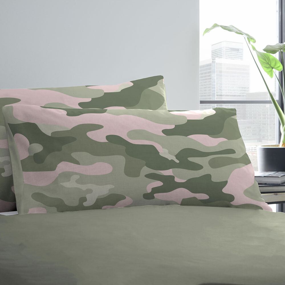Bedlam Kids Camouflage Print Reversible Duvet Cover Set