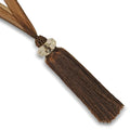 Paoletti Rimini Ribbon Beaded Tasseled Curtain Tie Back