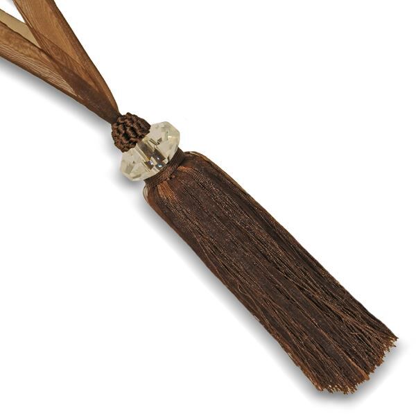 Paoletti Rimini Ribbon Beaded Tasseled Curtain Tie Back