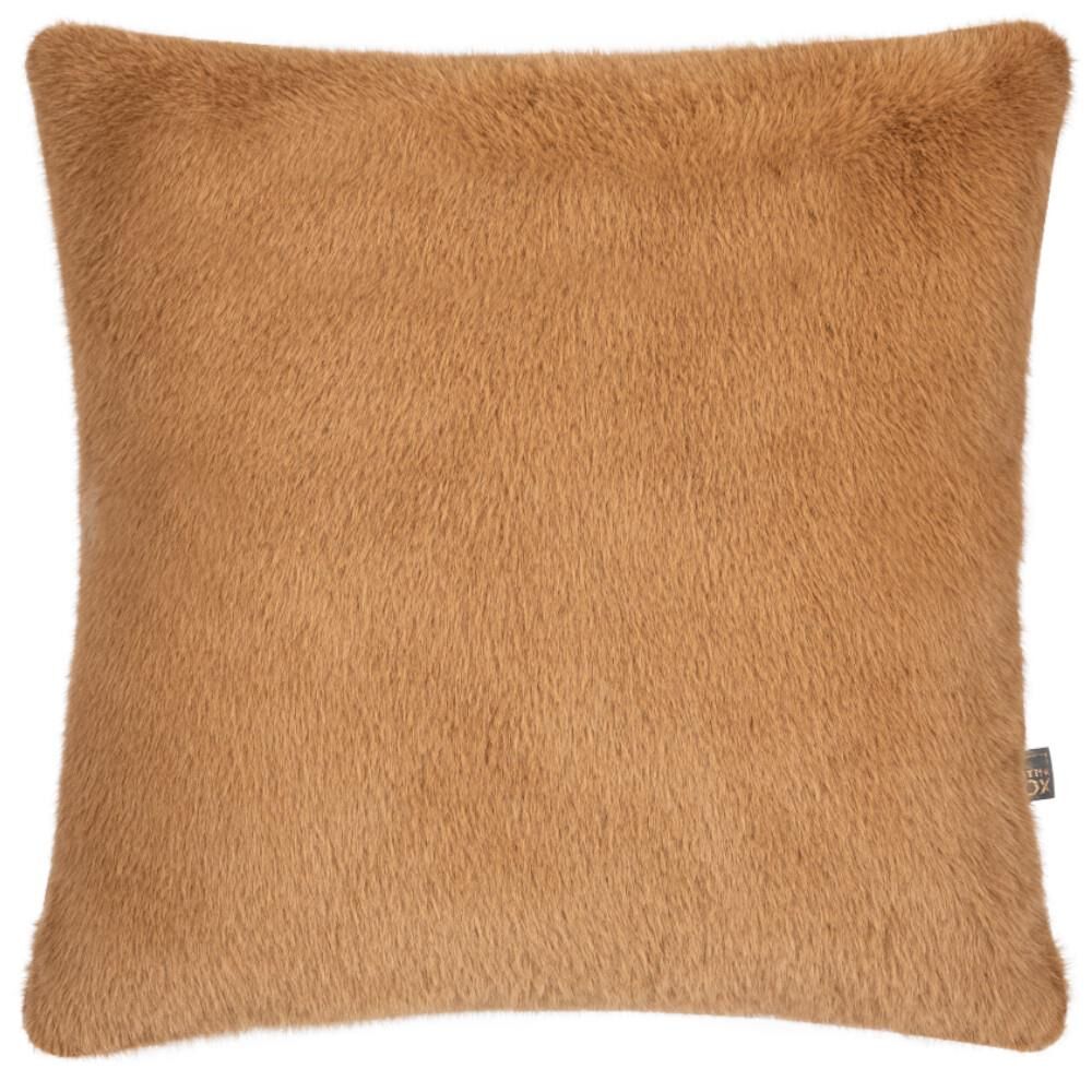 Scatter Box Ralph Faux Fur Feather Filled Cushion, Cognac, 45 x 45 Cm