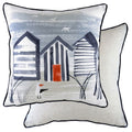 Evans Lichfield Nautical Beach Huts Watercolour Print Cushion Cover, Multi, 43 x 43 Cm
