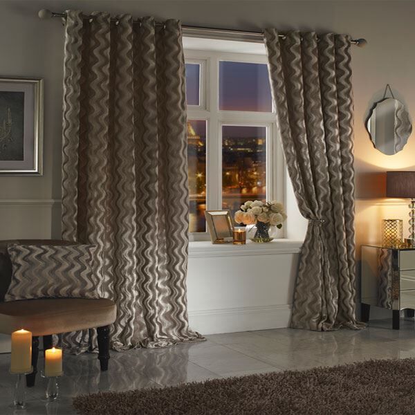 Emma Barclay Moda Katie Wave Eyelet Lined Curtains