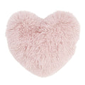 Catherine Lansfield Cuddly Deep Pile Shaggy Faux Fur Fleece 3D Heart Shaped Filled Cushion