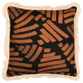 Paoletti Oromo Blocks Fringed Cushion Cover