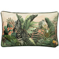 Evans Lichfield Manyara Zebra Faux Velvet Piped Edge Cushion Cover, Multi, 30 x 50 Cm