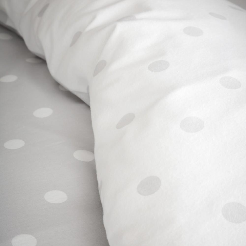Catherine Lansfield Polka Dot 100% Brushed Cotton Reversible Duvet Cover Set