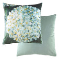Evans Lichfield Winter Florals Hydrangea Watercolour Print Cushion Cover, Eau De Nil, 43 x 43 Cm