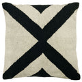The Linen Yard Altai Woven Jacquard 100% Cotton Cushion Cover, Black/White, 50 x 50 Cm