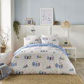 Fusion Beach Huts Beach Print Easy Care Reversible Duvet Cover Set