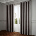 Serene Portobello Geometric Weave Cotton Rich Eyelet Lined Curtains