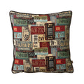 Scatter Box Number Plates Woven Jacquard Piped Feather Filled Cushion, Multi, 54 x 54 Cm