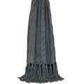 Riva Home Santana Chunky Cable Knit Fringed Throw