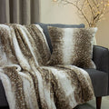 Paoletti Fawn Animal Print Faux Fur Throw, Multi, 130 x 180 Cm