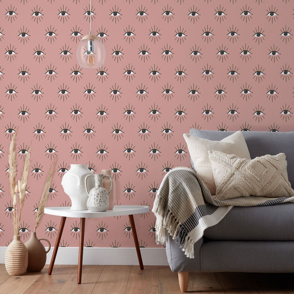 Furn Theia Abstract Eye Printed Wallpaper