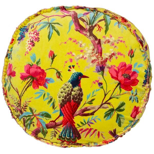 Riva Paoletti Paradise Faux Velvet Round Cushion Cover, 50 Cm Diameter