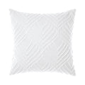 Linen House Palm Springs 100% Cotton Chenille Tuffted Continental Pillow Case, White