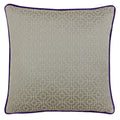 Riva Paoletti Belsize Geometric Square Jacquard Weave Piped Cushion Cover