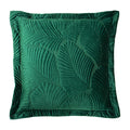 Paoletti Palmeria Embroidered Faux Velvet Quilted Cushion Cover