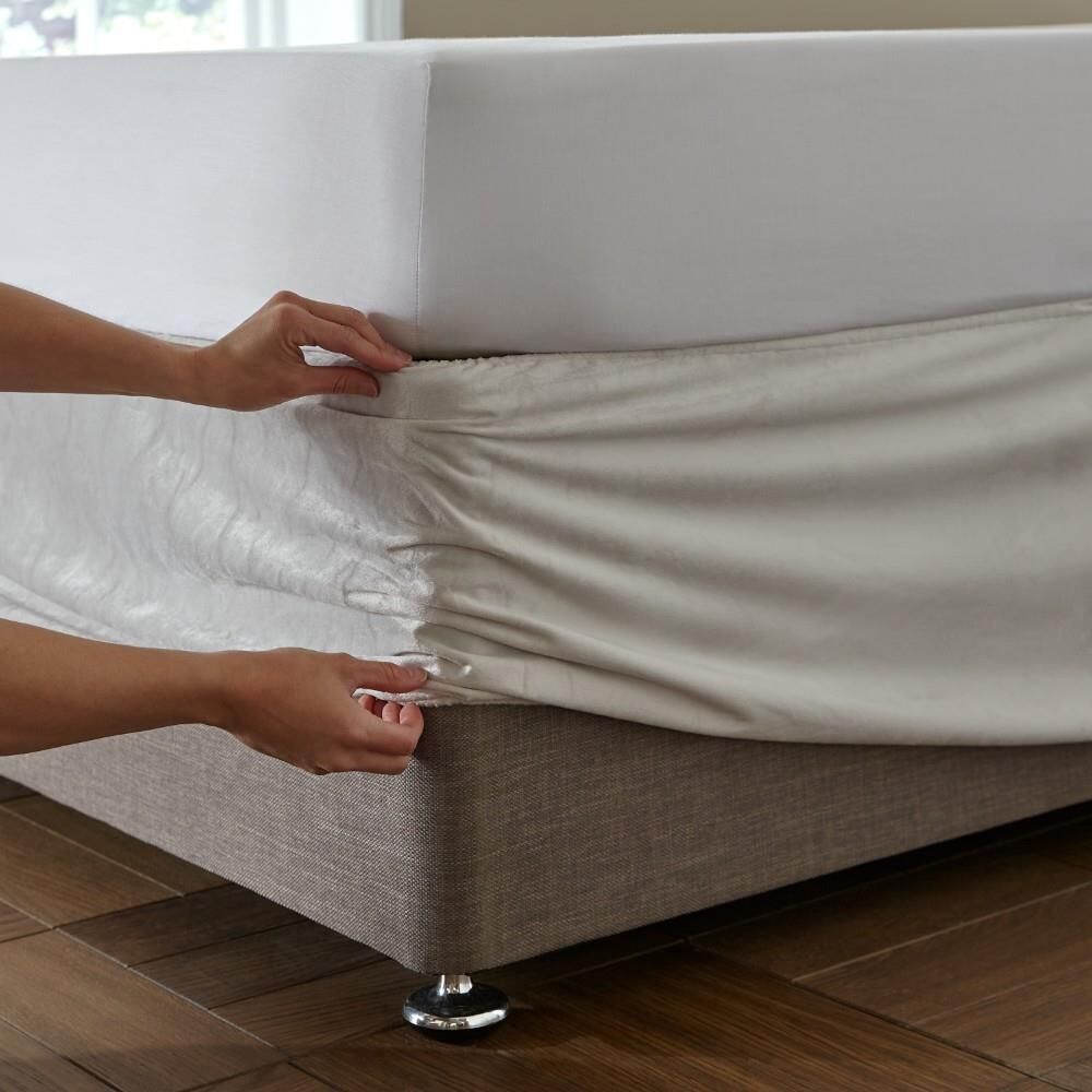 Catherine Lansfield Kingsley Matt Velvet Divan Base Wrap