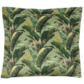 Evans Lichfield Manyara Leaves Faux Velvet Oxford Border Cushion Cover, Multi, 50 x 50 Cm
