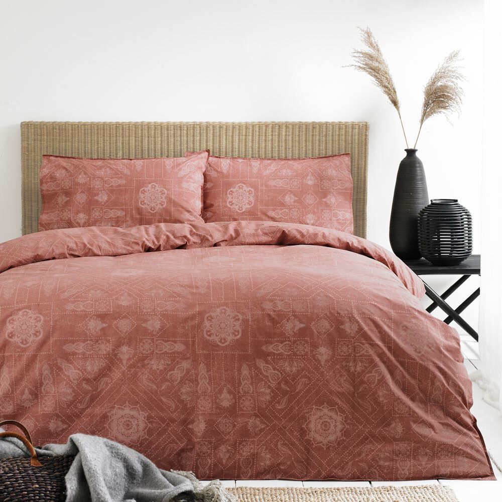 The Linen Yard Bohemian Geometric Print 100% Cotton Duvet Cover Set
