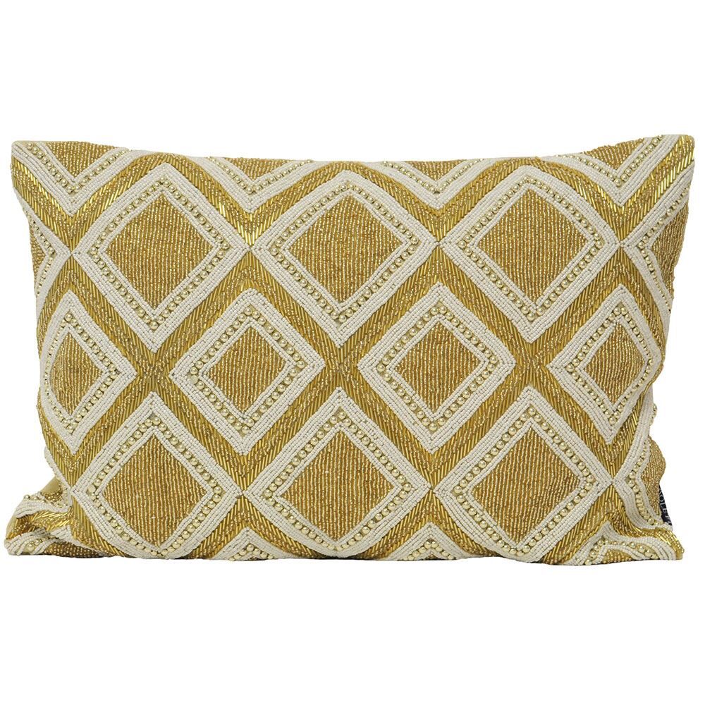 Riva Home Kenitra Beaded Geometric 100% Cotton Cushion Cover
