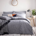 The Linen Yard Claybourne Melange Print 100% Cotton Duvet Cover Set