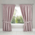 Dreams & Drapes Michaela Floral Jacquard Textured Weave Lined Pencil Pleat Curtains