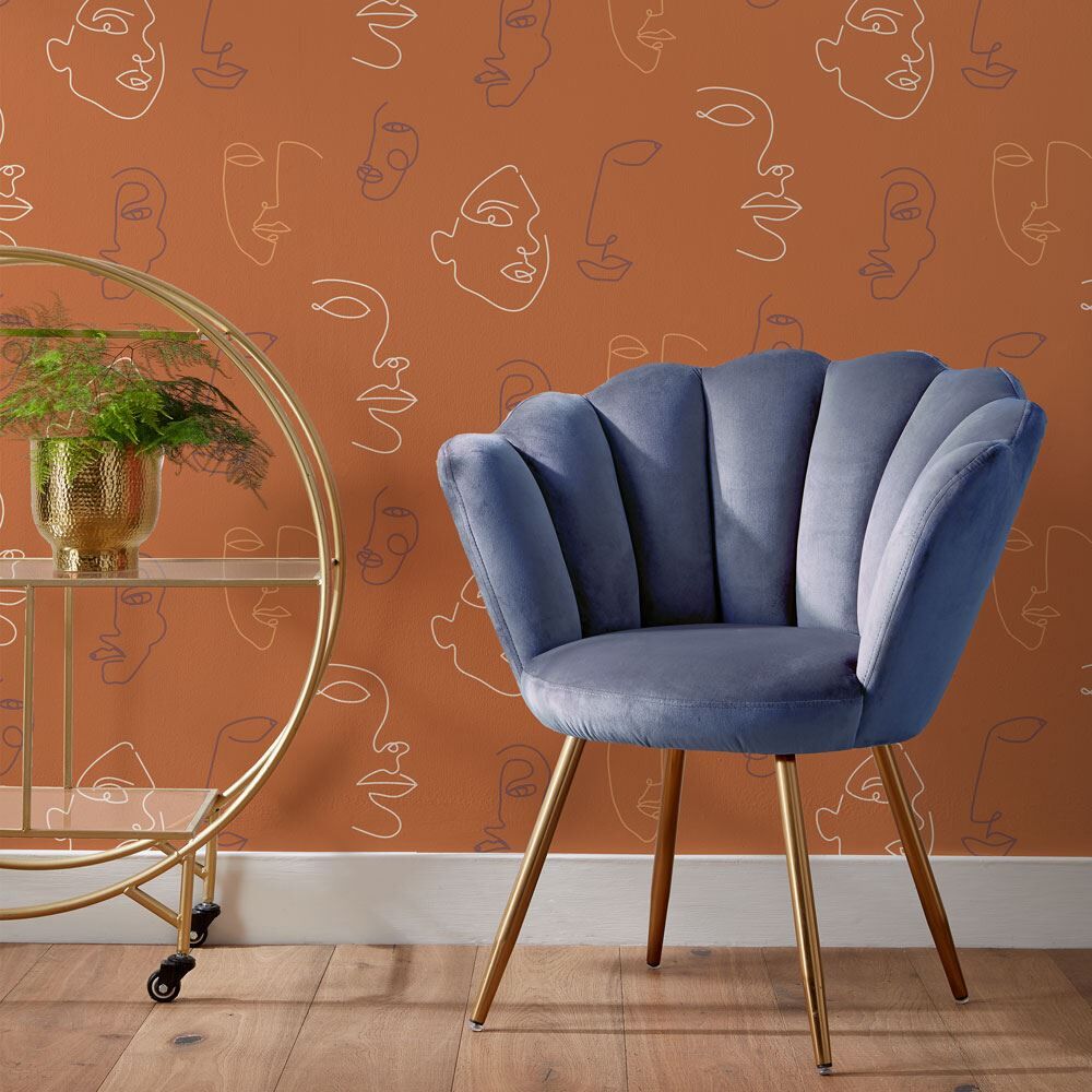 Furn Kindred Abstract Faces Printed Wallpaper