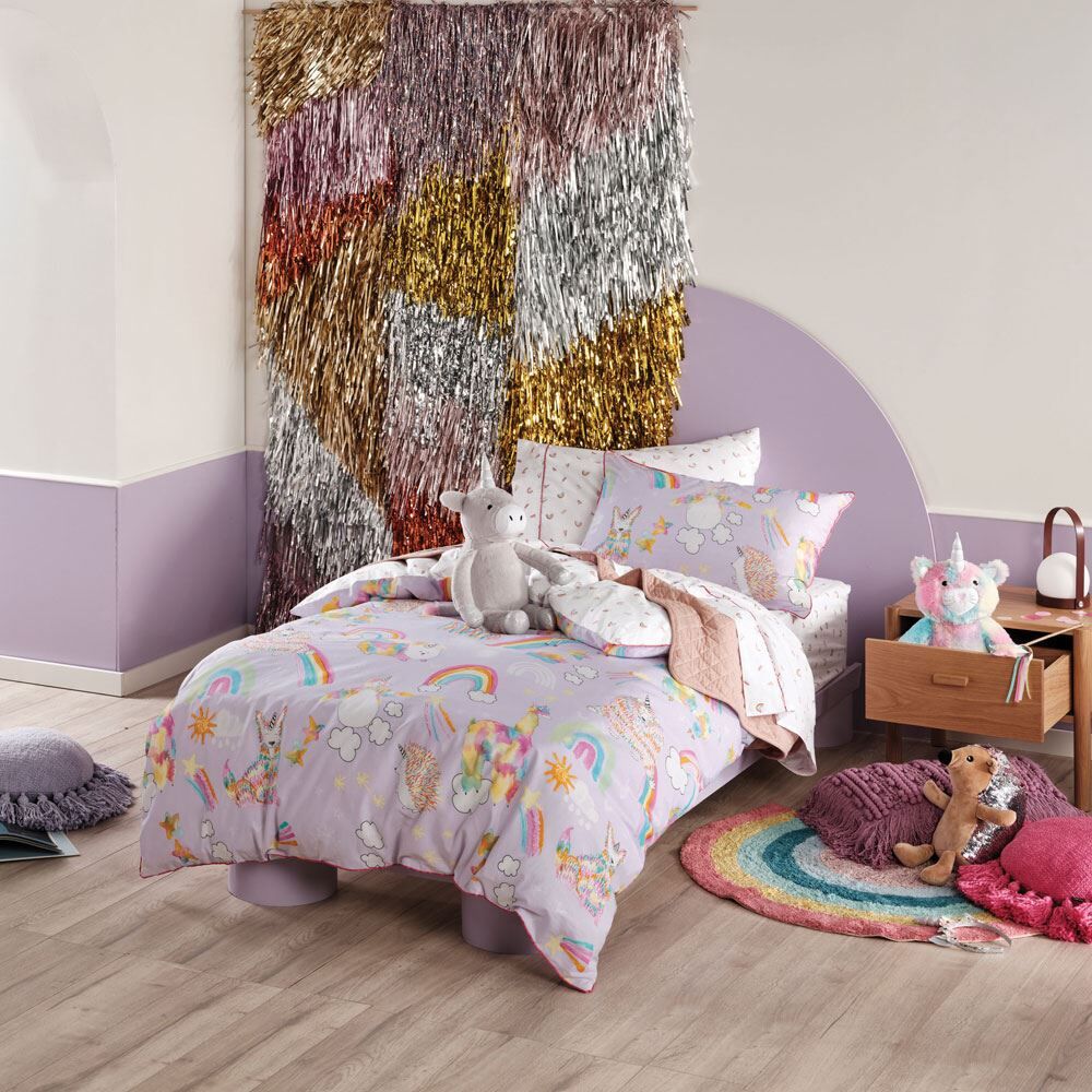 Linen House Kids Unicorniverse Print 100% Cotton Duvet Cover Set