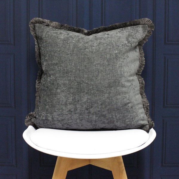 Riva Paoletti Astbury Fringed Chenille Cushion Cover, 50 x 50 Cm
