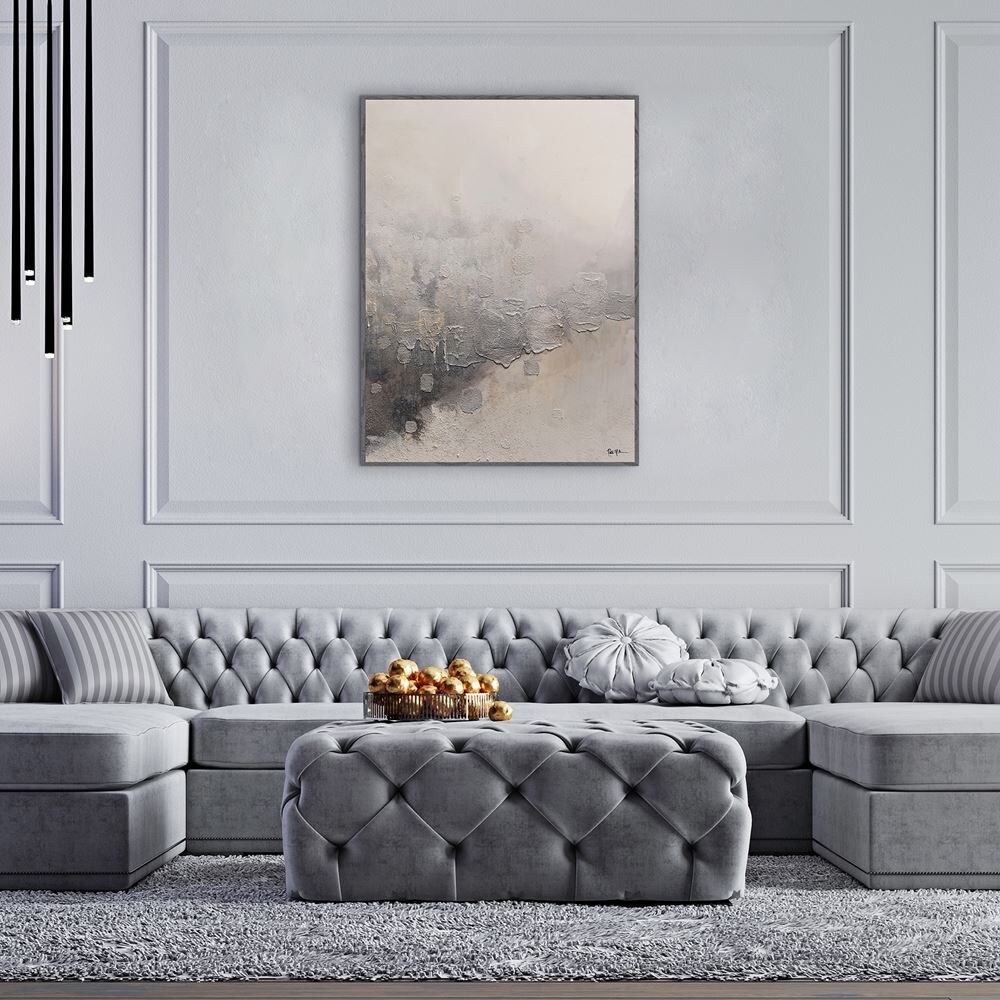 Scatter Box Breton Contemporary Abstract Framed Hand Painted Print Canvas Wall Art