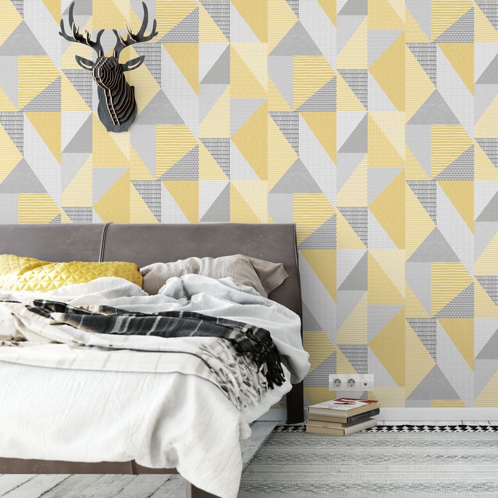 Catherine Lansfield Larsson Geo Contemporary Wallpaper