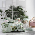 Linen House Glasshouse Botanical Print 100% Cotton Reversible Duvet Cover Set