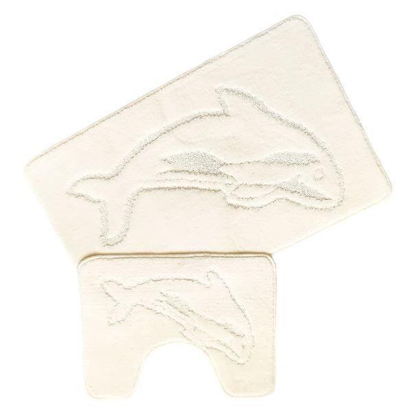 Night Zone Dolphin Nonslip Bath Mat & Pedestal Mat Set