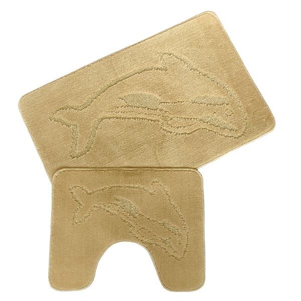 Night Zone Dolphin Nonslip Bath Mat & Pedestal Mat Set