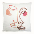 Furn Duo Abstract Portrait Print Cushion Cover, Multi, 50 x 50 Cm