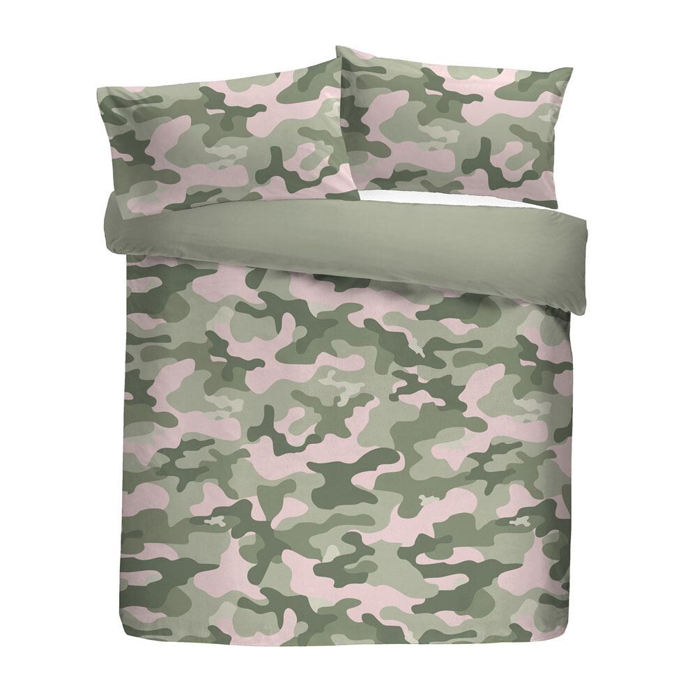 Bedlam Kids Camouflage Print Reversible Duvet Cover Set