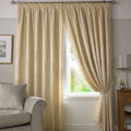 Alan Symonds Tivoli Leaf Woven Jacquard Pencil Pleat Lined Curtains