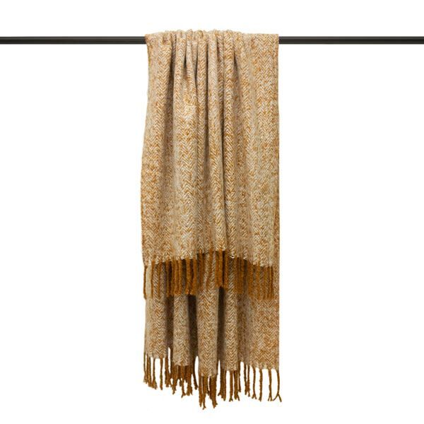 Furn Weaver Herringbone Tasselled Throw, 130 x 180 Cm
