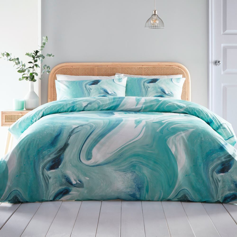 Appletree Style Astrid Swirl Digitally Print 100% Cotton Duvet Cover Set
