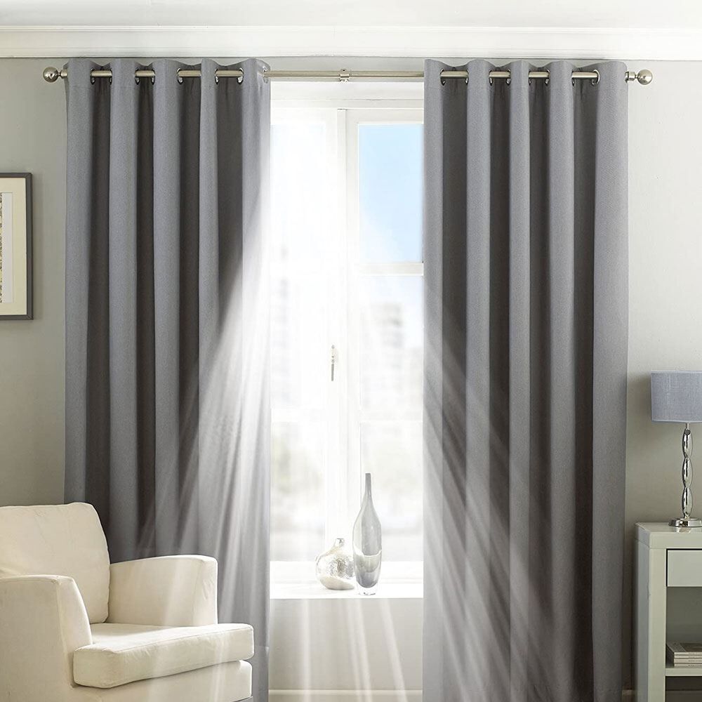 Riva Home Eclipse Plain Thermal Blackout Eyelet Lined Curtains