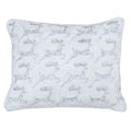Riva Paoletti Christmas Leaping Reindeer Embroidered Piped Cushion Cover, White, 35 x 50 Cm